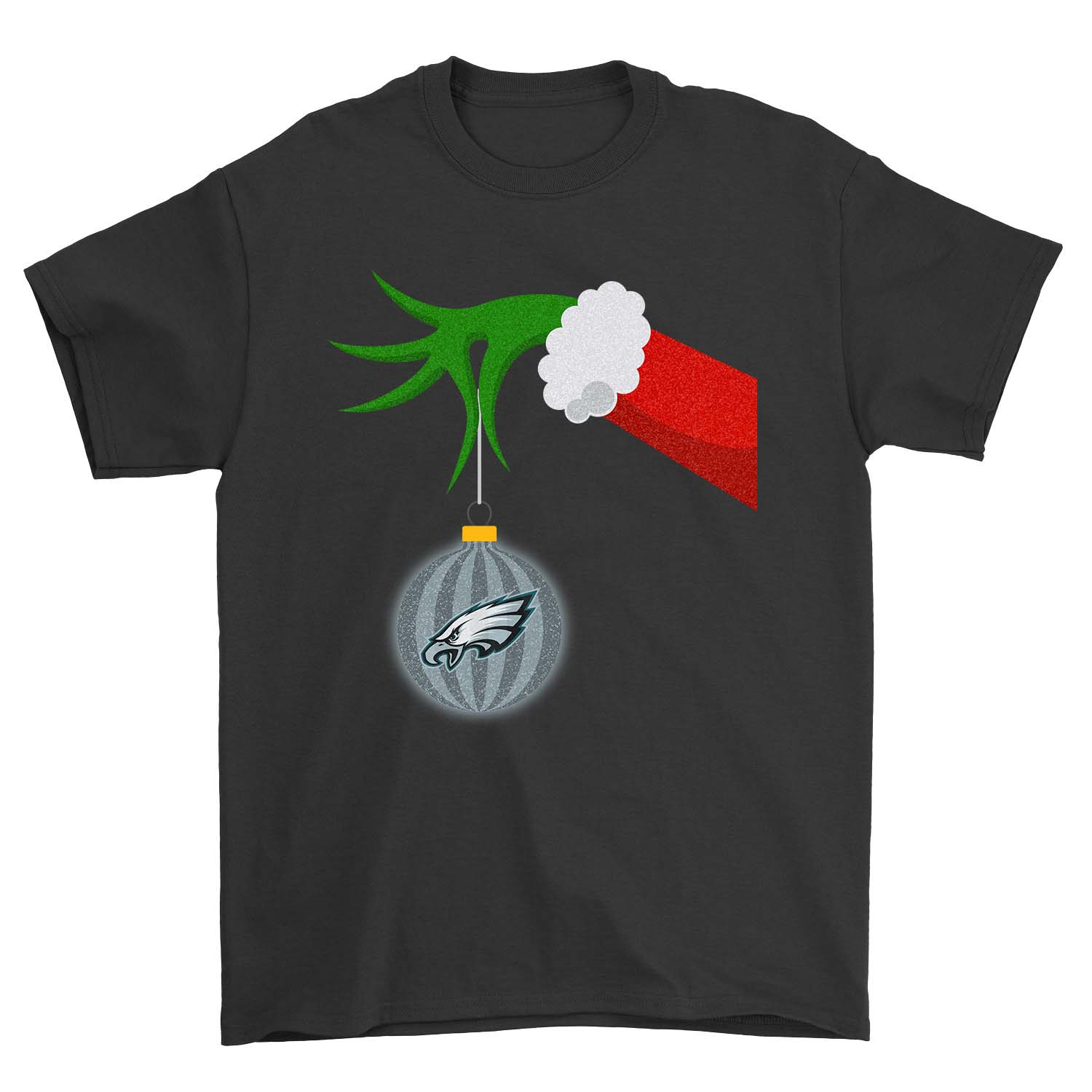 Philadelphia Eagles "grinch Hand" Holiday T-Shirt Philadelphia Eagles "grinch Hand" Holiday T-Shirt